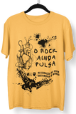 Camiseta O Rock Ainda Pulsa no Coração